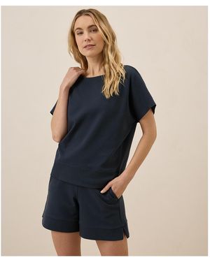 Pact Organic Cotton Airplane Dolman Top - Blue
