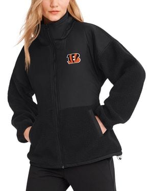 DKNY Cincinnati Bengals Drew Mixed Media Full-zip Jacket - Blue