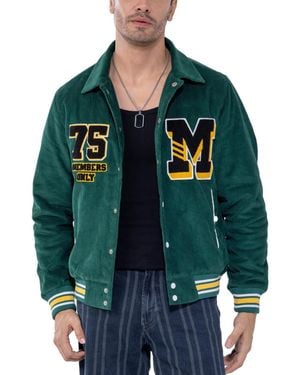 Members Only Corduroy Varsity Jacket - Green