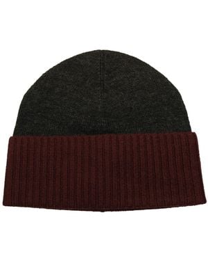 Portolano Folded Cuff Beanie Hat - Red