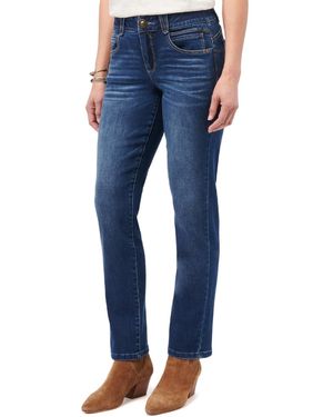 Democracy Petite Ab Solution High-rise Straight Jeans - Blue