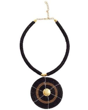 Kendi Amani Karani Beaded Necklace - Black