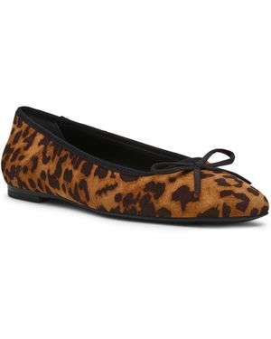 Anne Klein Aspen Snip Toe Ballet Flats - Brown