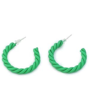 SOH Rope Hoop Earrings - Green