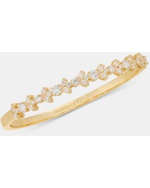 Givenchy Cubic Zirconia Cluster Bangle Bracelet - Metallic