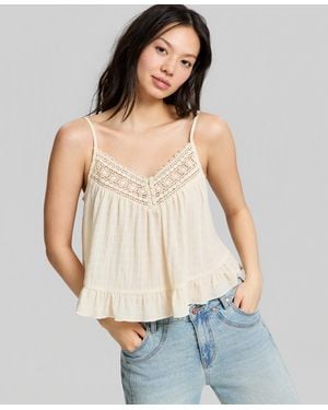 And Now This Crochet-trim Tank Top - White