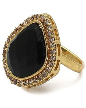 SOH Stone Statement Ring - Black