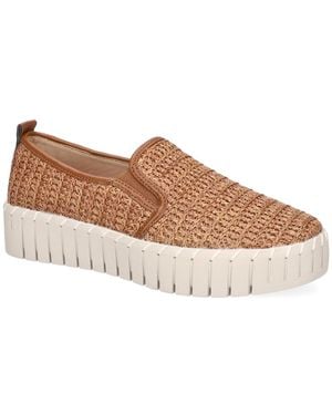 Easy Street Peppy Slip-on Platform Sneakers - Brown