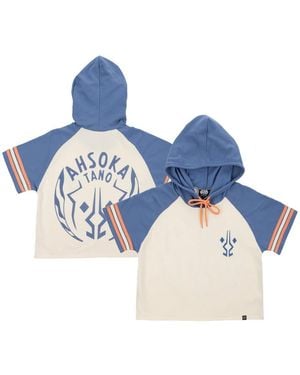 Heroes & Villains Star Wars Ahsoka Tano Raglan Cropped Pullover Hoodie - Blue