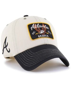 '47 Natural/black Atlanta Braves Keepsake Collection Clean Up Adjustable Hat - Multicolor