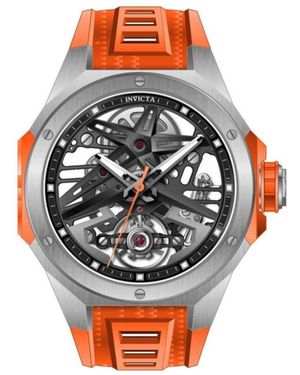INVICTA WATCH 69541 Celestial Mechanical 1a07 Steel Dial Watch - Orange