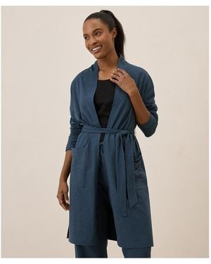 Pact Organic Cotton Cool Stretch Lounge Duster - Blue