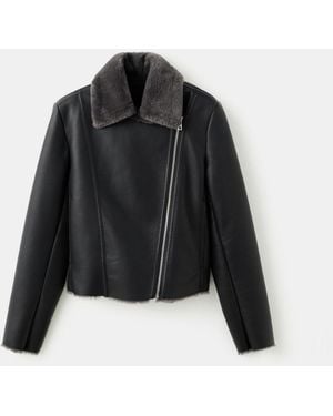 Mango Biker Jacket - Black