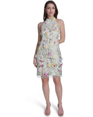 eliza j halter mock neck lace dress Eliza J Halter Mock Neck Lace Dress