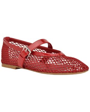 Guess Paxey Mesh Mary Jane Flats - Red