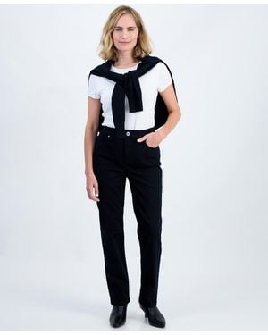 Style & Co. Petite High Rise Natural Straight-leg Jeans - Blue