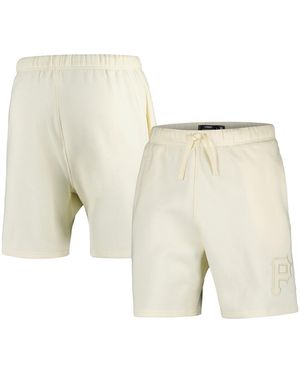 Pro Standard Pittsburgh Pirates Neutral Fleece Shorts - Natural
