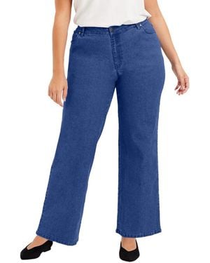 June + Vie June + Vie June + Vie Curvie Fit Wide-leg Jeans - Blue