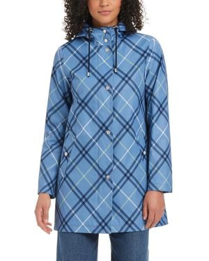 Kate Spade Hooded Aline Water-resistant Coat - Blue