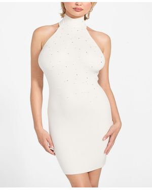 Guess Minara Mock Neck Sweater Dress - White