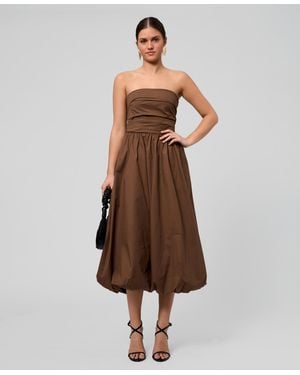 Rachel Roy Rosalie Strapless Midi Dress - Brown