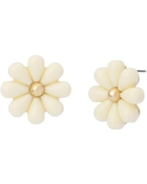 Betsey Johnson Spring Chick Daisy Stud Earrings - White