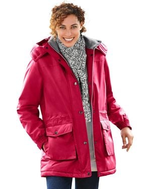 Woman Within Within Microfiber Parka - Red