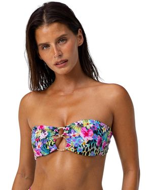 Beach Bunny Grace Bandeau Bikini Top - Blue
