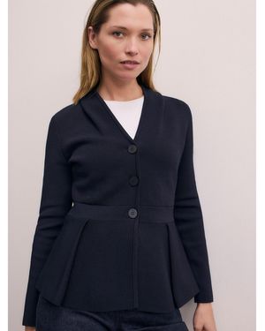 The Fold Corato Sculpt Knit Jacket - Blue