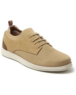 Dearfoams Nash Stretch Knit Oxford Slip On Sneaker - Natural