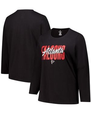 Fanatics Atlanta Falcons Long Sleeve Scoop Neck T-shirt - Black