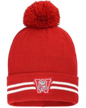 Under Armour Wisconsin Badgers Throwback Drive Cuffed Pom - Red