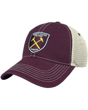 1863fc Claret West Ham United Trucker Adjustable Hat - Purple