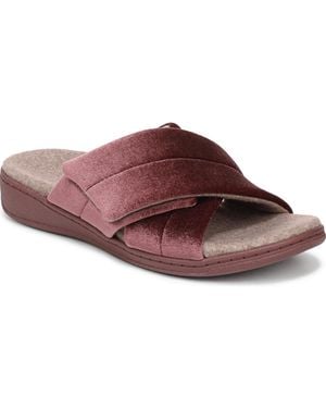 Vionic Relax Ii Open Toe Slippers - Red