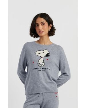 Chinti & Parker Wool Cashmere Peanuts Original Sweater - White