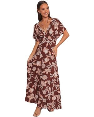 Petal & Pup Yolande Midi Dress - Red