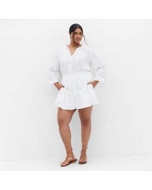 City Chic Plus Size Faye Playsuit - White