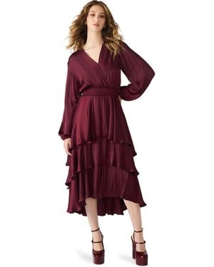Steve Madden Bei Smocked-waist Tiered High-low Dress