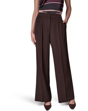 Donna Karan High-waisted Wide-leg Pants - Brown