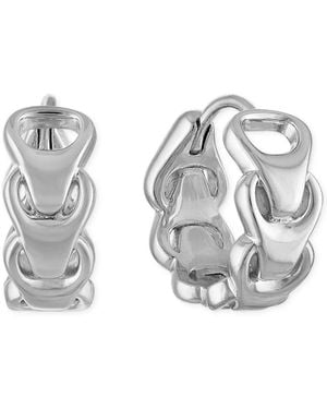 Bulova Link Hoop Earrings - Metallic