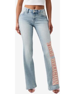 TRUE RELIGION Becca Bootcut Mid-rise Arch Logo Jeans - Blue