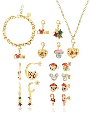 Disney Mickey And Minnie Mouse Love & Friendship Advent Charm Jewelry Set - Metallic