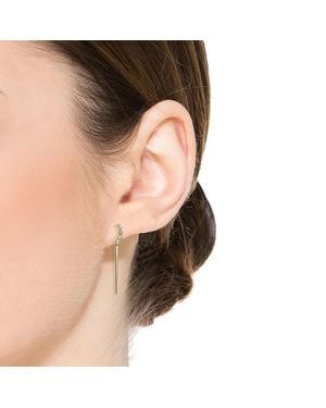 Genevive Jewelry Elegant Waterfall Spike Dangle Earrings - Black