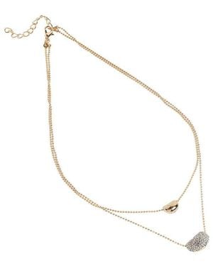 SOH Bling Bean Multi-layer Necklace - Metallic