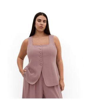 City Chic Abbie Vest - Purple