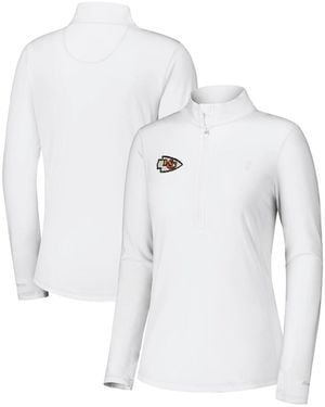 Tommy Bahama Kansas City Chiefs Sport Playa Vista Islandzone Quarter-zip Jacket - White