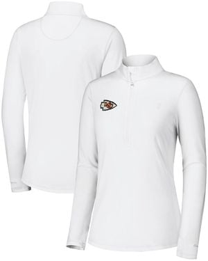 Tommy Bahama Kansas City Chiefs Sport Playa Vista Islandzone Quarter-zip Jacket - White