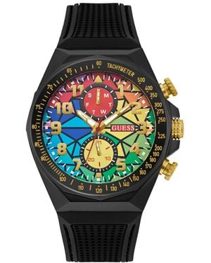 Guess Multi-function Silicone Strap Watch - Gray