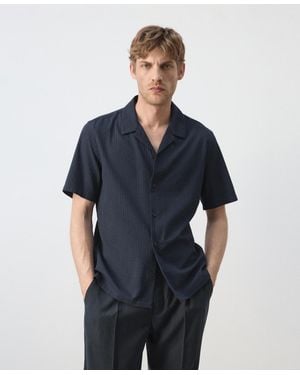 Mango Regular-fit Cotton Shirt - Blue