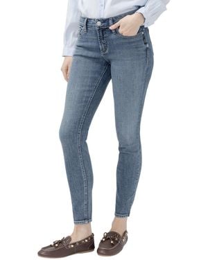 Silver Jeans Co. Elyse Low-rise Skinny Jeans - Blue